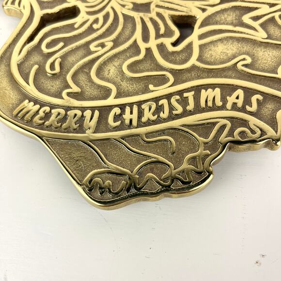 Virginia Metalcrafters Brass Christmas Angel Trivet - Picture 3 of 7